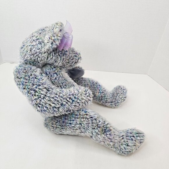 Ty 2000 Razzmatazz The Bear Plush Blue Multicolor Stuffed Animal Toy TyLux - Picture 4 of 11